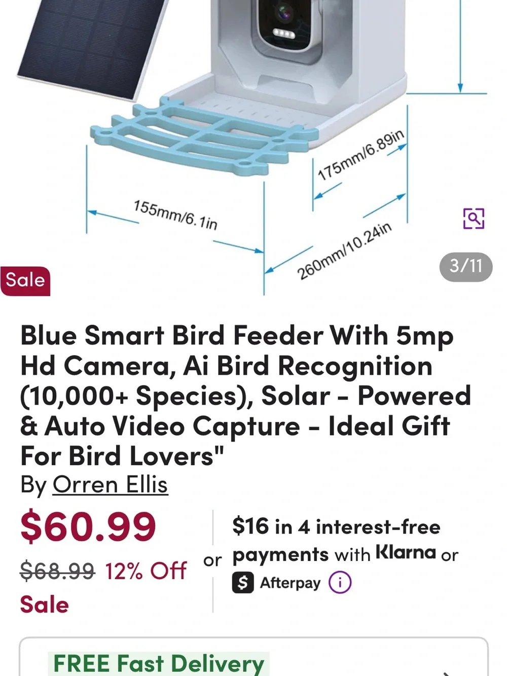 Smart Bird Feeder - White